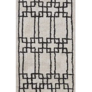 Cotton Area Rug 80 x 150 cm Cor creme TURHAL