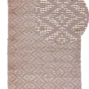 Cotton Area Rug 160 x 230 cm Beige and Pink GERZE