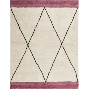 Cotton Area Rug 160 x 230 cm Beige and Rosa AFSAR
