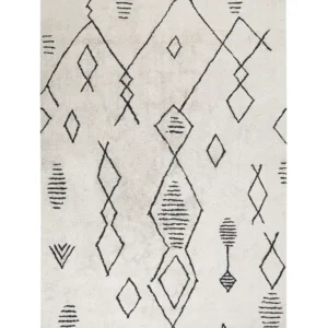 Cotton Area Rug 160 x 230 cm Black and Pérola KEBIR
