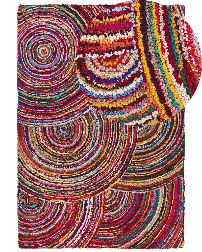 Cotton Area Rug 160 x 230 cm Multicolour KOZAN