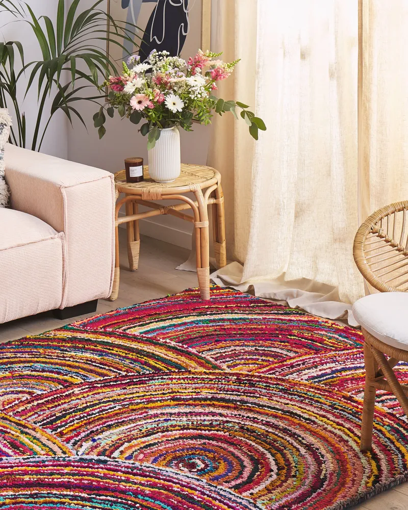 Cotton Area Rug 160 x 230 cm Multicolour KOZAN