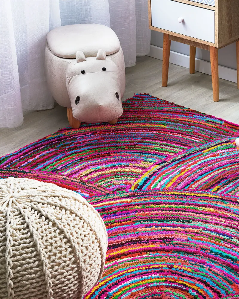 Cotton Area Rug 160 x 230 cm Multicolour KOZAN