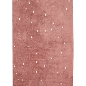 Cotton Area Rug Dotted 140 x 200 cm Light Red ASTAF
