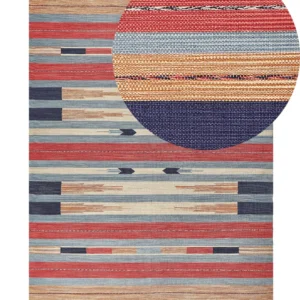 Cotton Kilim Area Rug 140 x 200 cm Multicolour GANDZAK