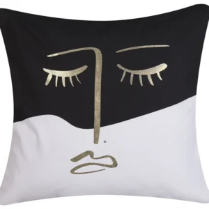 Cushion 45 x 45 cm Preto and White ABELIA
