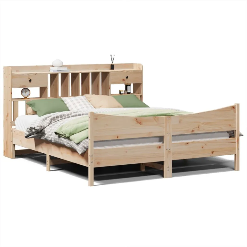 Premium Impermeável Cama sem colchão 200x200 cm madeira de pinho maciç