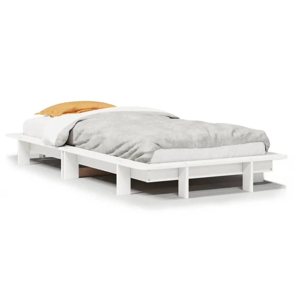 Premium Impermeável Cama sem colchão 90x190 cm madeira de pinho maciç branco