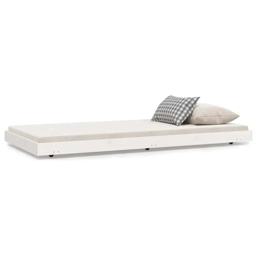 Premium Impermeável Cama sem colchão 90x190 cm madeira de pinho maciç branco