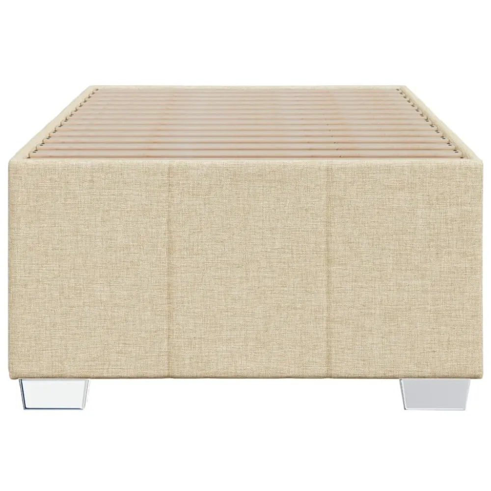 Premium Impermeável Estrutura de cama sem colchão 90x190 cm tecido creme