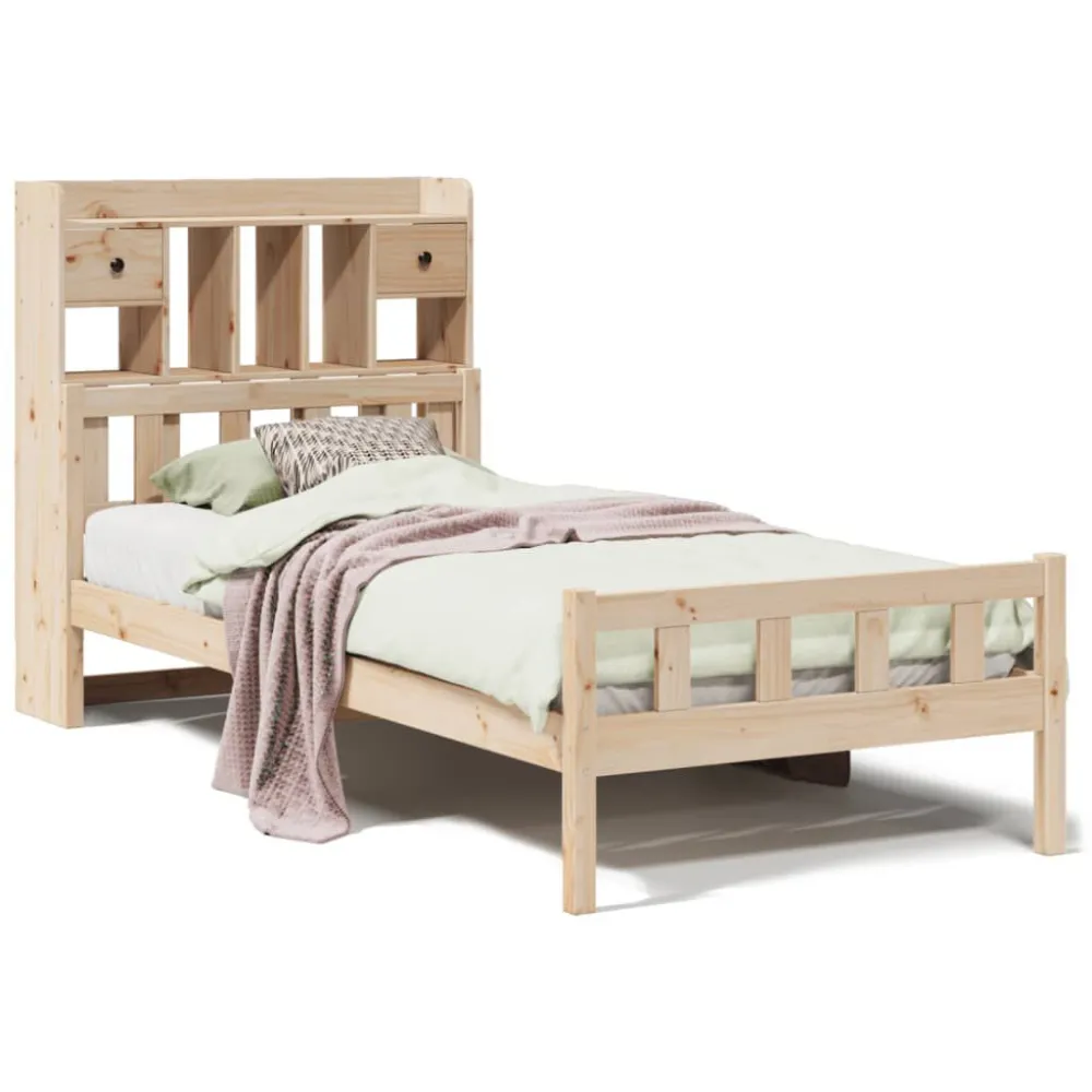 Saco de Dormir Inflável Cama com estante sem colchão 75x190 cm pinho maciço