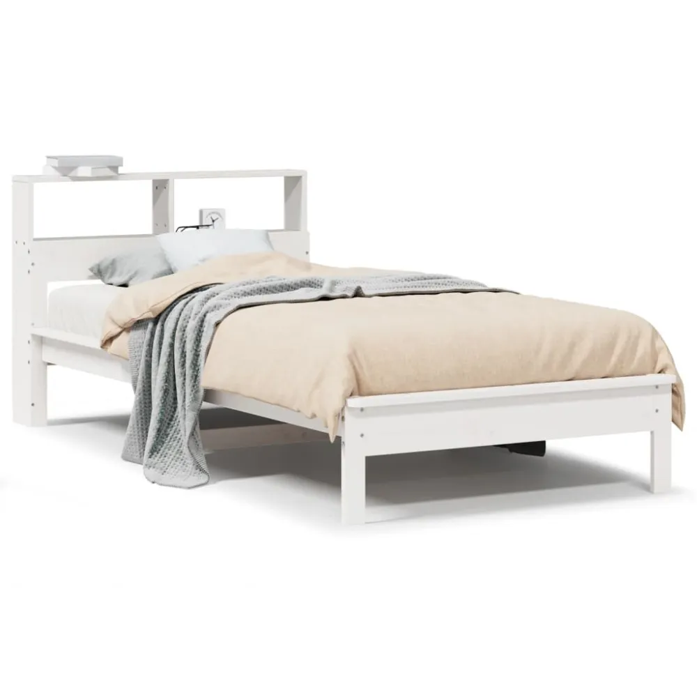 Saco de Dormir Inflável Cama com estante sem colchão 75x190 cm pinho maciço branco