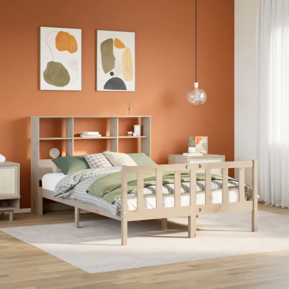 Saco de Dormir Inflável Cama com estante sem colchão 135x190 cm pinho maciço