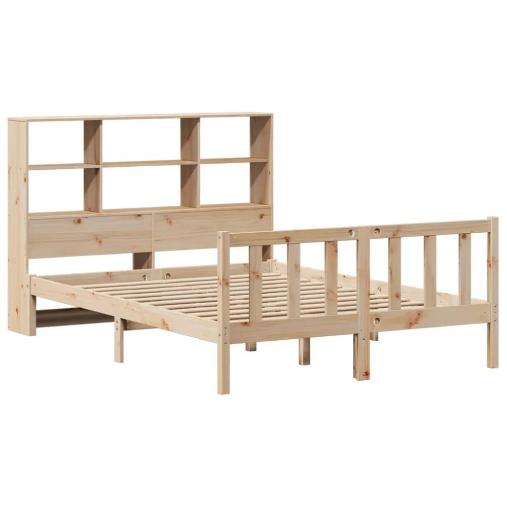 Saco de Dormir Inflável Cama com estante sem colchão 135x190 cm pinho maciço