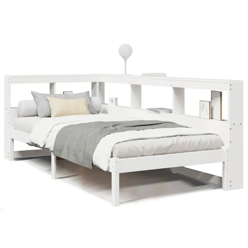 Saco de Dormir Inflável Cama com estante sem colchão 90x190 cm pinho maciço branco