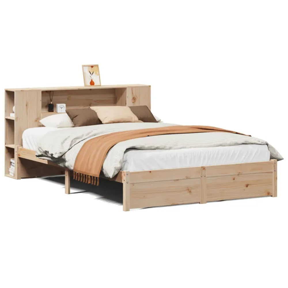 Saco de Dormir Inflável Cama com estante sem colchão 135x190 cm pinho maciço
