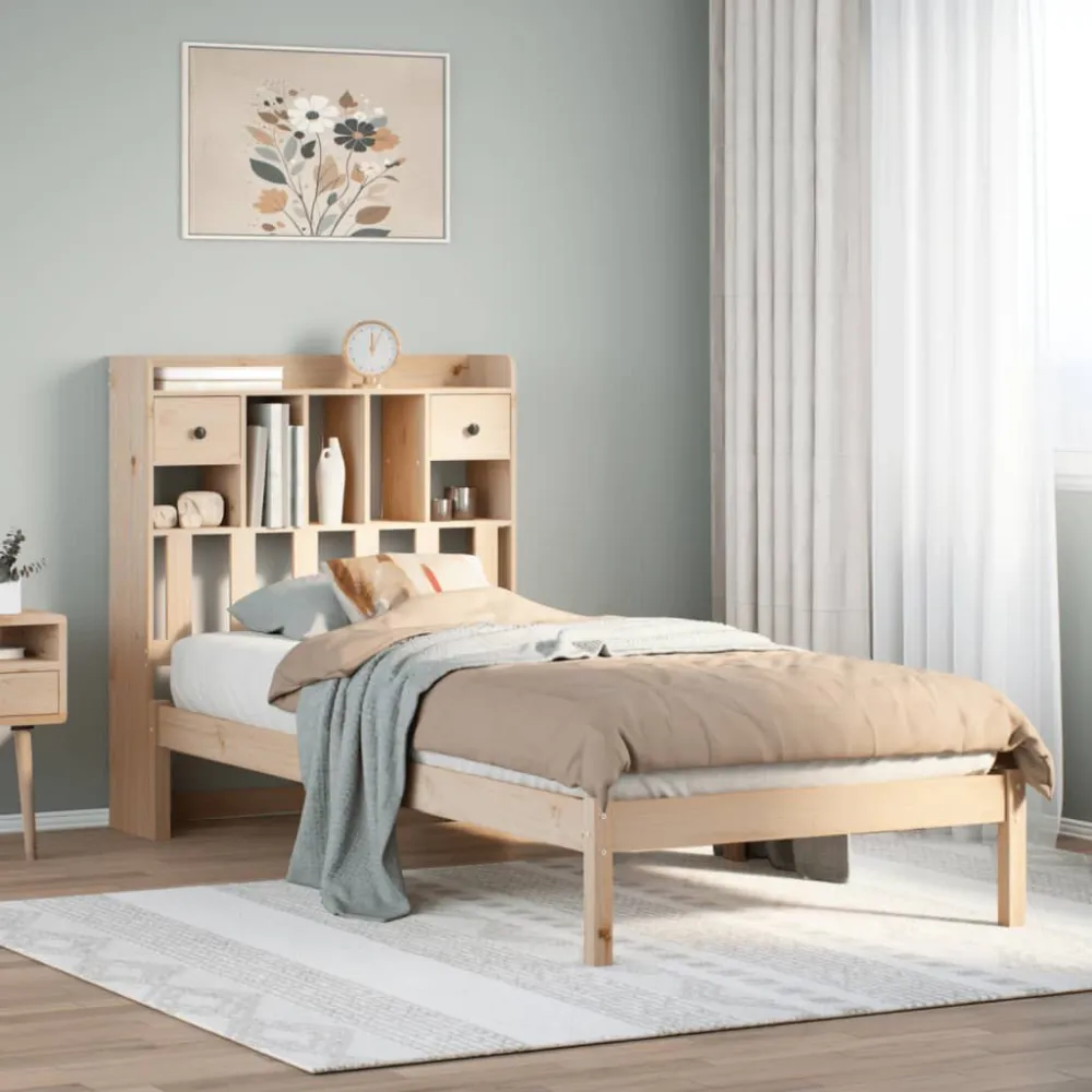 Saco de Dormir Inflável Cama com estante sem colchão 75x190 cm pinho maciço