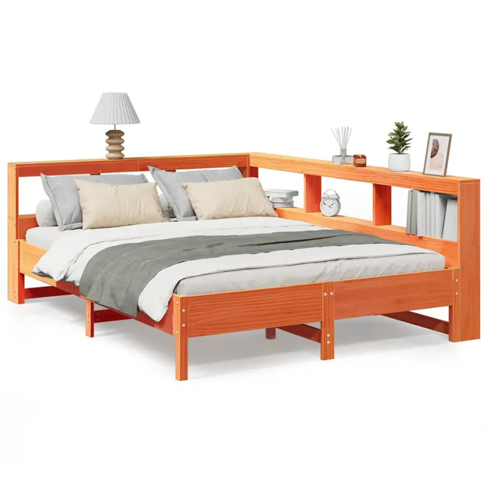 Saco de Dormir Inflável Cama com estante sem colchão 135x190 cm pinho maciço