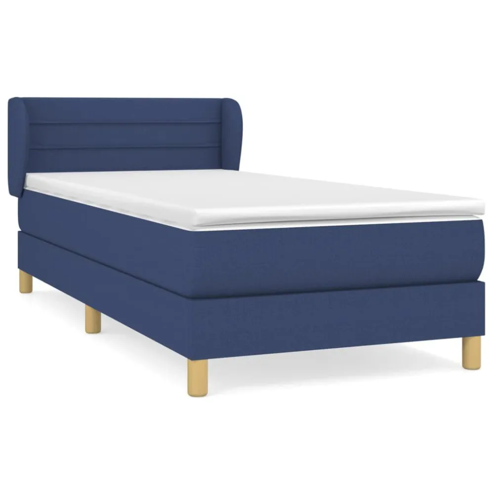 Saco de Dormir Inflável Cama com molasemcolchão 90x200 cm tecido azul