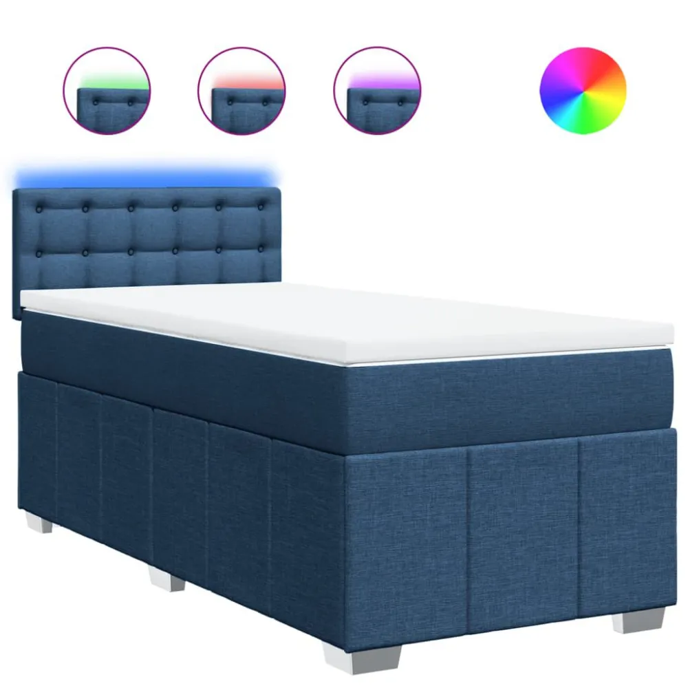 Saco de Dormir Inflável Cama com molasemcolchão 90x200 cm tecido azul