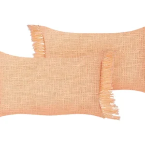 Set 2 100% algodão Cushions 40 x 60 cm Orange TANSY