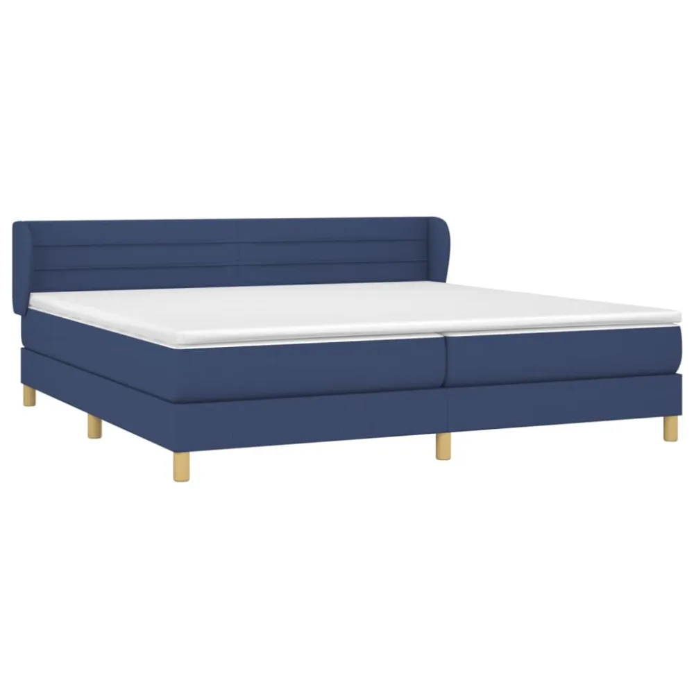 Tecnologia de Inflação Rápida Cama com molasemcolchão 200x200 cm tecido azul