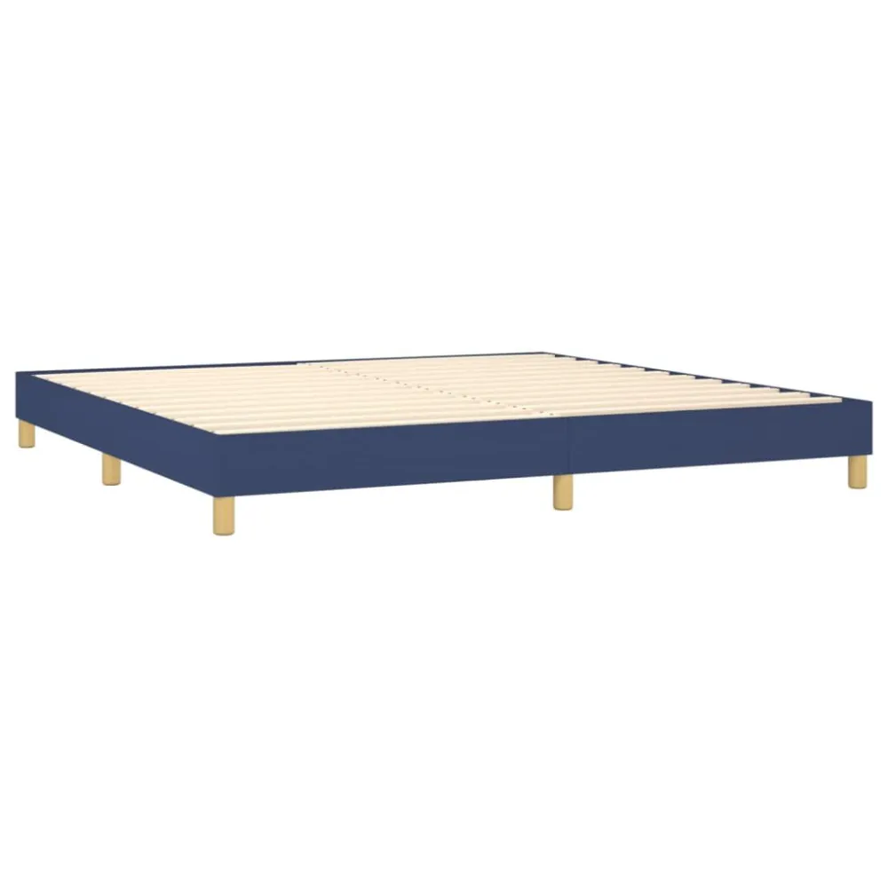 Tecnologia de Inflação Rápida Cama com molasemcolchão 200x200 cm tecido azul