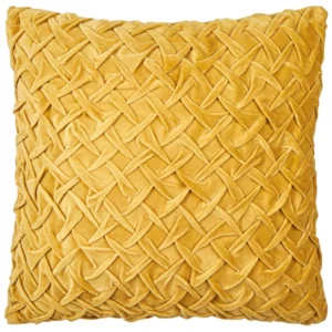 Velvet Pleated Cushion 45 x 45 cm Limão CHOISYA