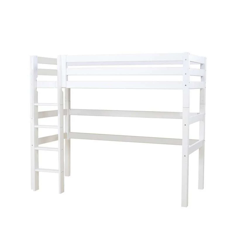 Hoppekids ECO Sofisticado - Cama alta - 90x200 cm. - Base de colchão flexível - Branco