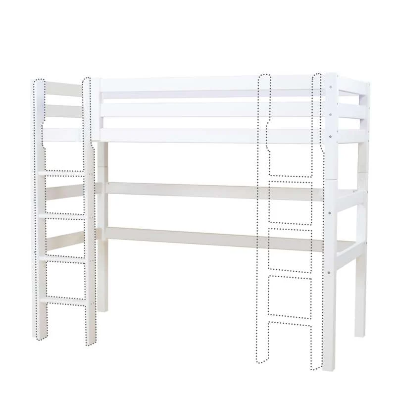 Hoppekids ECO Sofisticado - Cama alta - 90x200 cm. - Base de colchão flexível - Branco