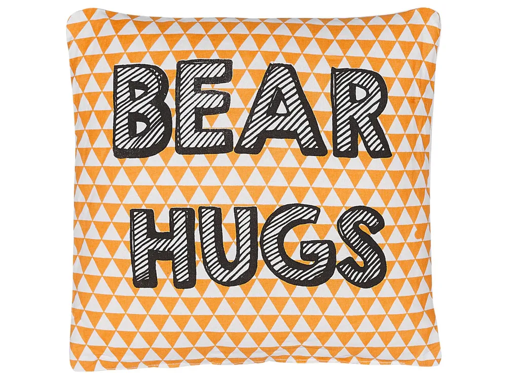 Set 2 Cotton Kids Cushions Print 40 x 40 cm Orange RADZKOT