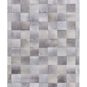 Cowhide Area Rug 140 x 200 cm Grey ALACAM