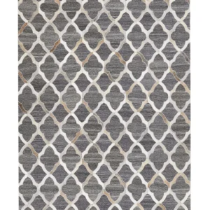 Cowhide Area Rug 160 x 230 cm Grey and Bege claro ROLUNAY
