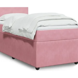 Armário de Casal Cama com molas/colchão 90x200 cm veludo rosa