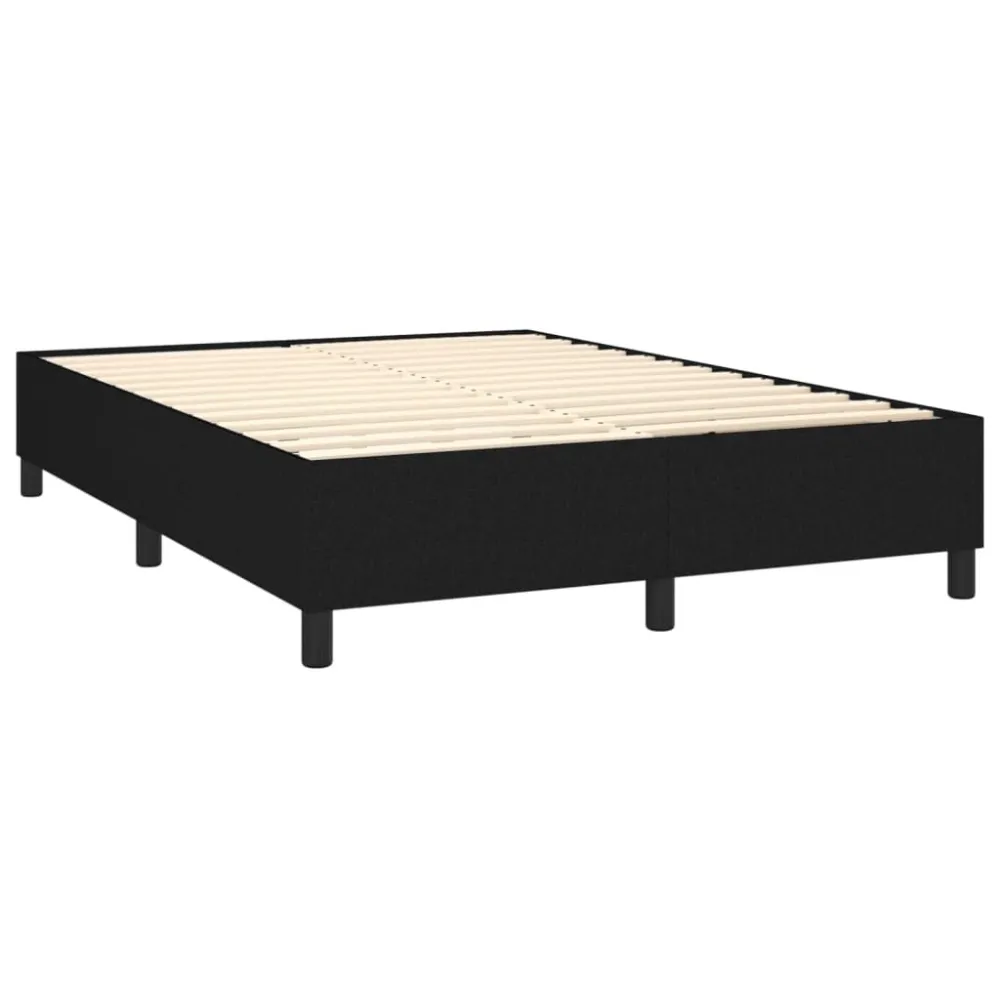 Armário de Casal Cama com molasemcolchão 140x190 cm tecido preto