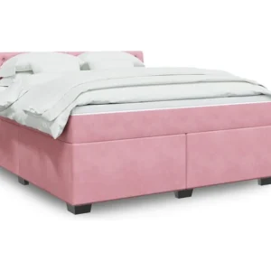Cama Articulada Cama com molas/colchão 180x200 cm veludo rosa