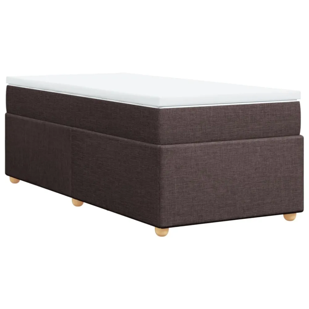 Cama Articulada Cama com molasemcolchão 100x200 cm tecido castanho-escuro
