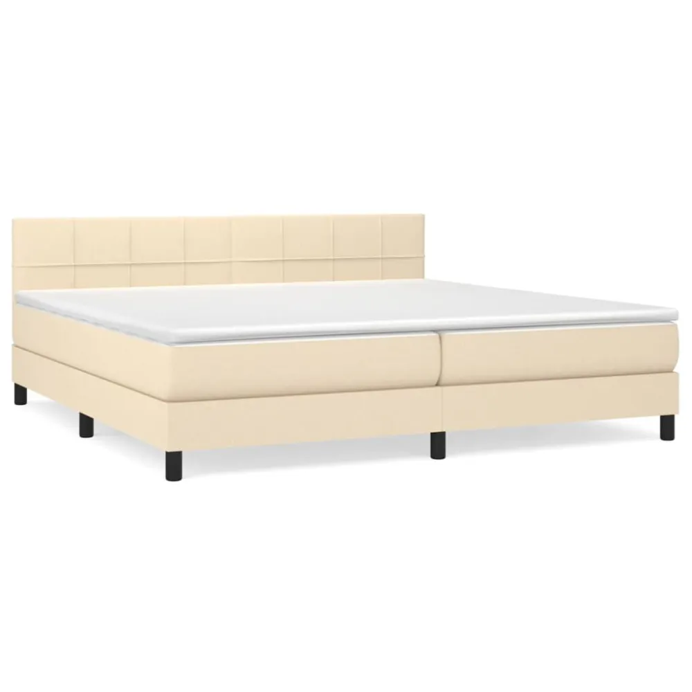 Cama Articulada Cama com molasemcolchão 200x200 cm tecido cor creme