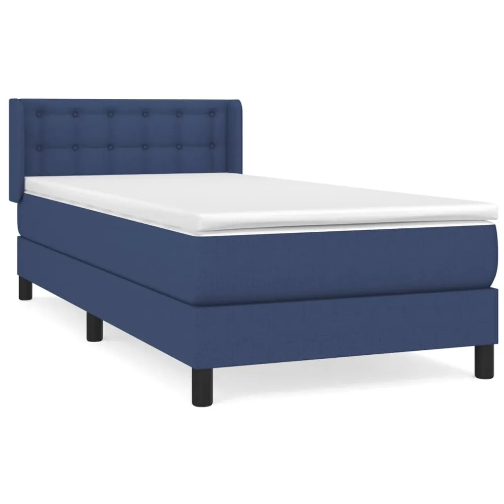 Cama Articulada Cama com molasemcolchão 90x190 cm tecido azul