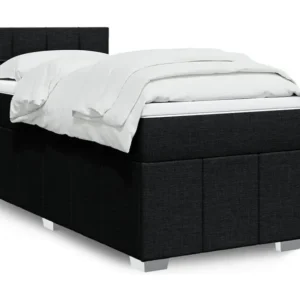 Cama Baú Cama com molas/colchão 100x200 cm tecido preto