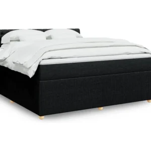 Cama Baú Cama com molas/colchão 180x200 cm tecido preto