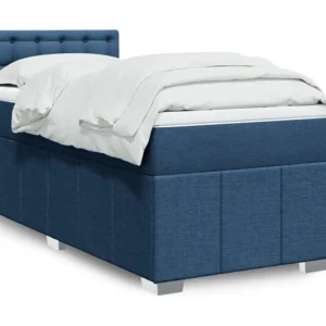 Cama Baú Cama com molas/colchão 80x200 cm tecido azul