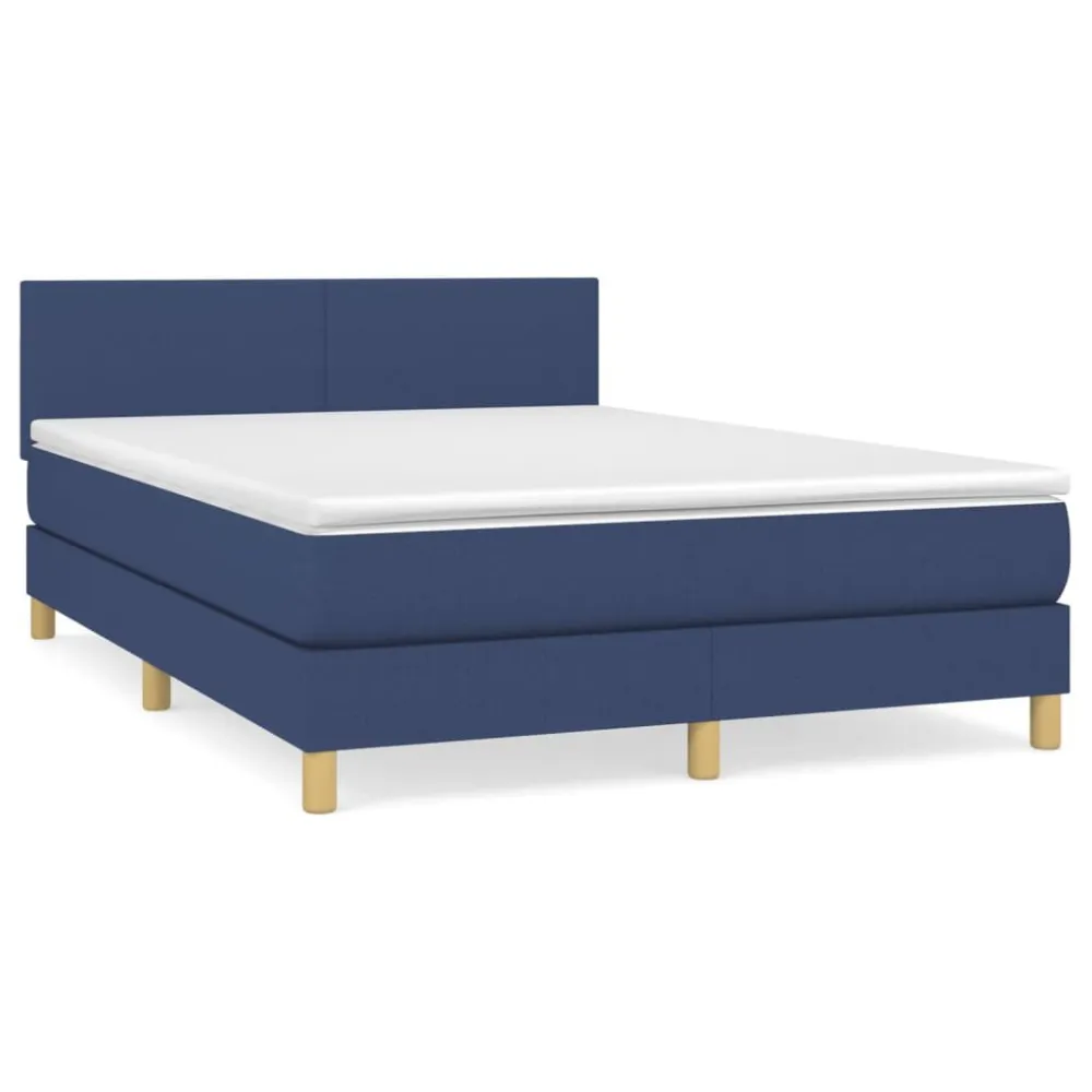 Cama Baú Cama com molasemcolchão 140x190 cm tecido azul