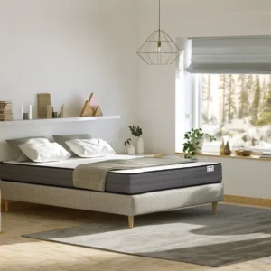 Cama com Cabeceira Colchão 140 x 190 cm molas ensacadas esp. 20 cm AMBRACIE de YSMÉE