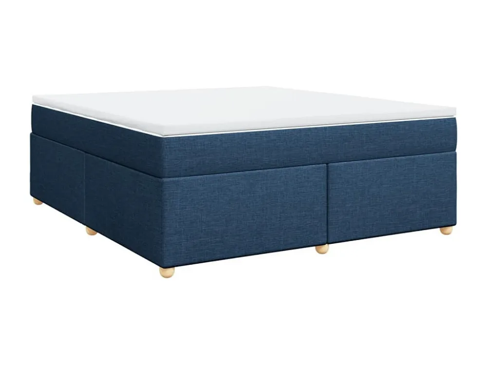 Cama com molas/colchão 180x200 cm tecido azul com Garantia Estendida