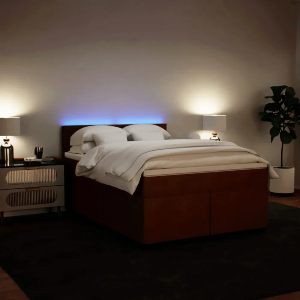 Cama com molasemcolchão 140x200 cm veludo rosa com Pés Ajustáveis