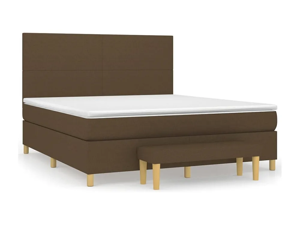 Cômoda Organizadora Cama com molas/colchão 160x200 cm tecido castanho-escuro