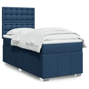 Cômoda Organizadora Cama com molas/colchão 80x200 cm tecido azul