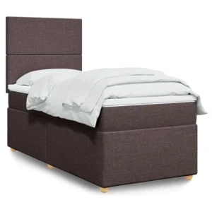Cômoda Organizadora Cama com molas/colchão 90x200 cm tecido castanho-escuro
