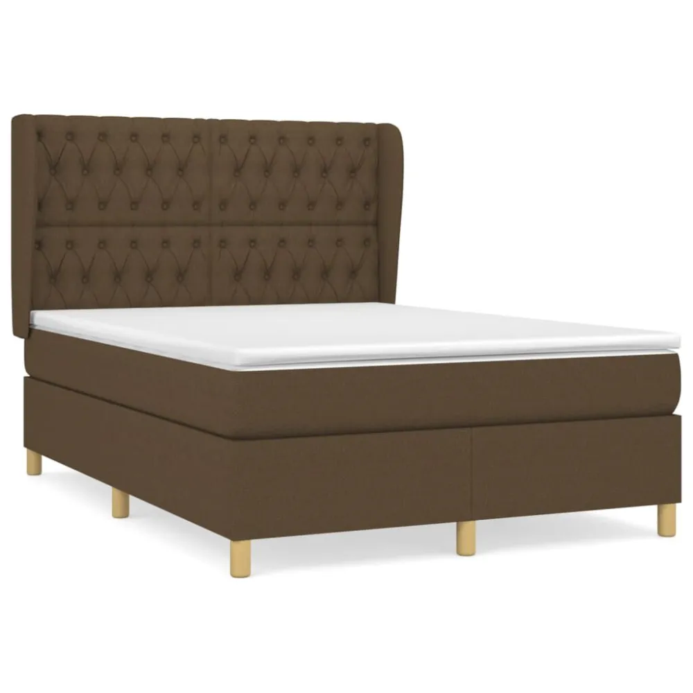 Cômoda Organizadora Cama com molasemcolchão 140x190 cm tecido castanho-escuro
